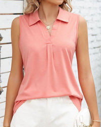 Myla | Mouwloze Blouse met Elegante Kraag