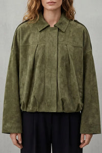 Elsinelle | Oversized Suède Bomberjack