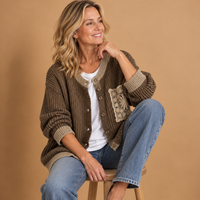 Willow | Gebreide Jas met Kanten Zakdetail