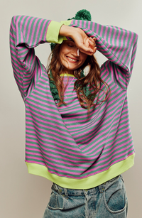 Leah - Oversized Gestreepte Sweater