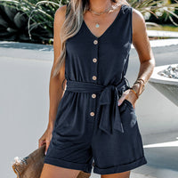 Gwenne | Stijlvolle Korte Jumpsuit met Zakken