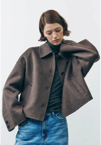 Sumaya | Trendy Tussenjas met Volumineus Design voor Dames