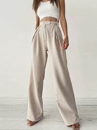Lumi | Wide-Leg Pantalon met Striksluiting  en Hoge Taille
