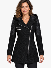 Demi | Getailleerde Hoodiejas met Asymmetrische Rits