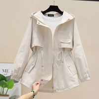 Hannah | Trenchcoat met Capuchon en Trekkoord