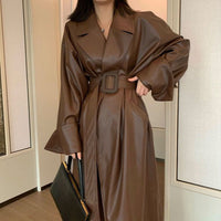 Leanna | Leren Trenchcoat met Riem
