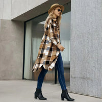 Rosannah | Geruite Trenchcoat met Zijsplitten