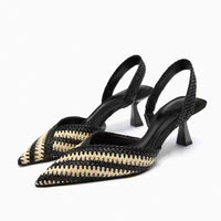 Devona | Geweven Slingback Hakken voor Dames