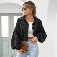 Catalina | Corduroy Cropped Bomberjack voor Dames