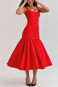 Amy | Elegante Midi Jurk met Ruches