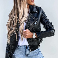 Carly | Leren Jas met Riem en Opstaande Kraag