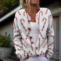 Valerie | Elegante Open Herfstcardigan met Zuustokpatroon