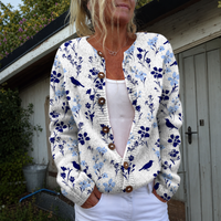 Leonie | Zachte Open Cardigan met Bloemenprint