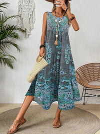 Élodie | Bohemian Midi Jurk met Paisley Print