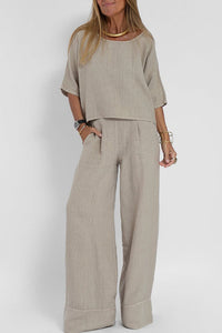 Sapphire | Cropped Top & Wijde Broek Set