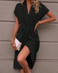 Sienna | Midi Wikkeljurk met Elegante Split