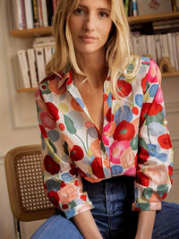 Demi | Stijlvolle Bloemenblouse voor Dames met Knoopsluiting