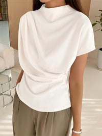 Syeda | Mock Neck Top met Plooidetails voor Dames