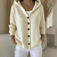 Liora | Gebreid Vest met Capuchon met Stretch