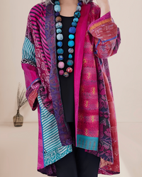 Xenia | Boho Patchwork Vest met Wijde Mouwen