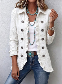 Daisy | Boho Jas met Ruches en Puntkraag